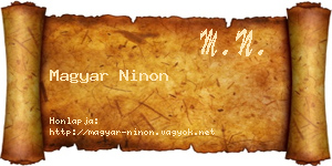 Magyar Ninon névjegykártya